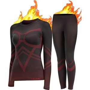 Women's Thermal Underwear Set, Winter Thermal Base Layer Set  Athletic Shirt